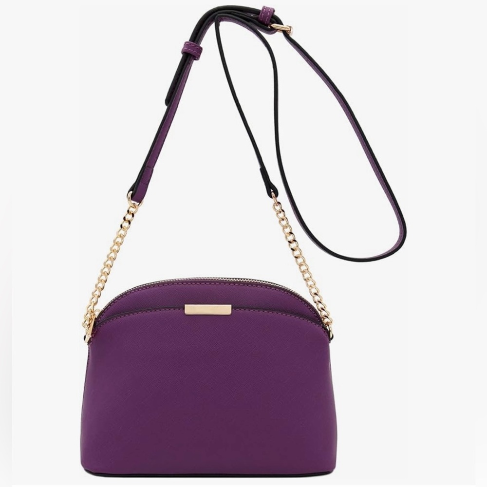 Elegant Purple Dome Crossbody Bag, NWT!! - Picture 2 of 7